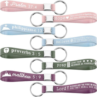 FaithCharm – Bible Verse Keychain Christian Trendy Keychain Wristlet