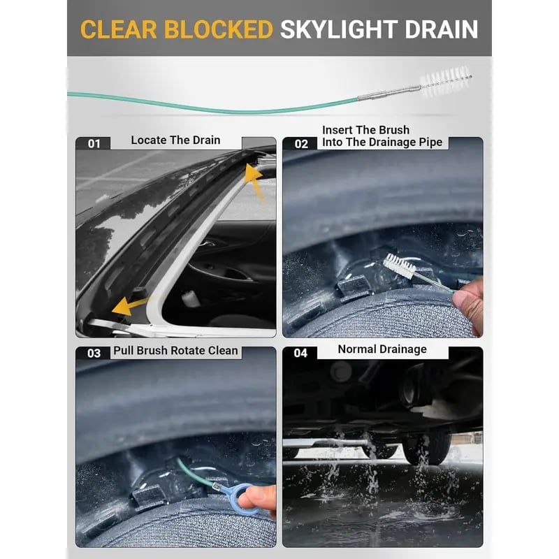 ClearFlow - Upgraded Sunroof Drain Cleaning Tool
