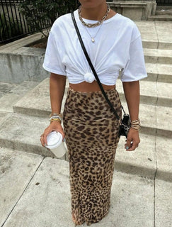 🔥Hot Sale 49% OFF-Women's High Waist Bodycon Leopard Printed Skirt