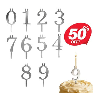 Reusable Number Birthday Candle Holder Set