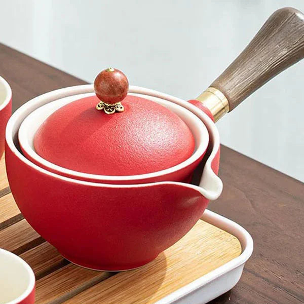 TeaVoyage 360° - The Portable Tea Maker Set with 4 Cups and Travel Bag marnetic