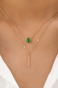 GlimmerFall – Rhinestone Tassel Stacking Necklace