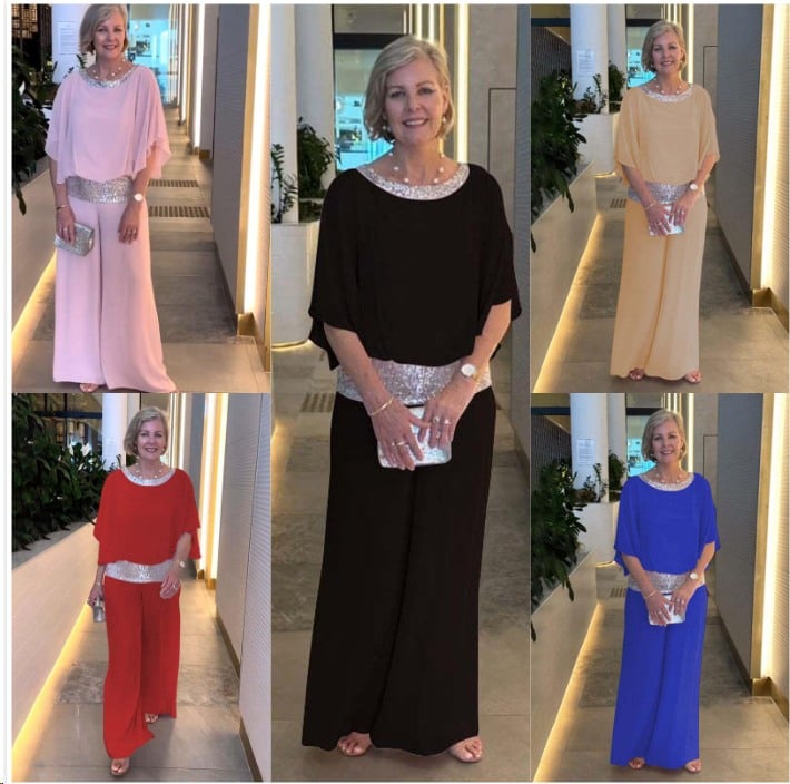 OpalFlare – Sequined Two-Piece Outfit