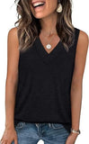 SereneFit - Chic Sleeveless V-Neck Top for Everyday Ease