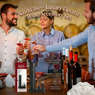 CorkEase – Luxury Electric Wine Accessory Set