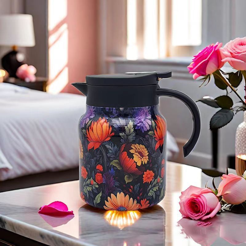 TeaBlossom – Vintage Floral Pattern Thermos with Infuser