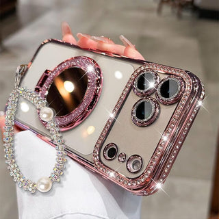 SparkAura – Glitter Phone Case with Mirror & Stand