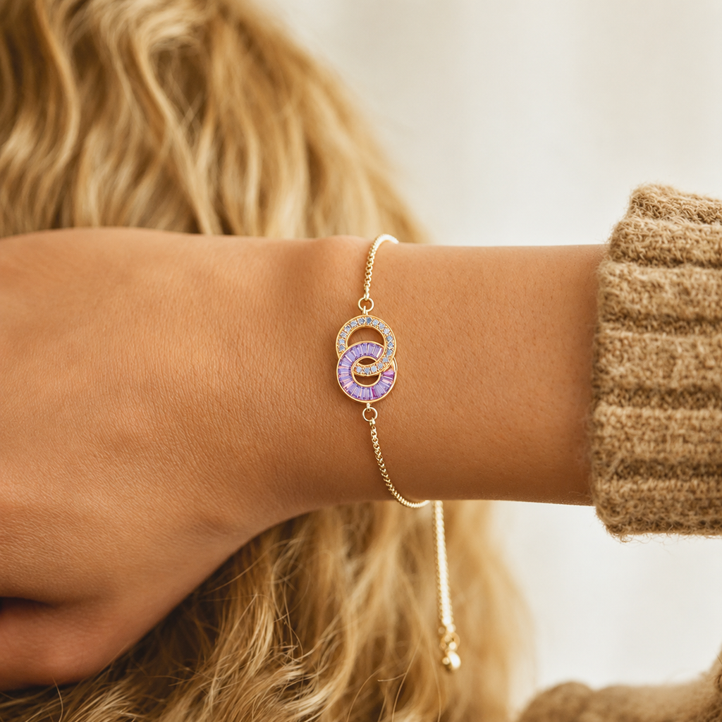 ForeverBond – Custom Two Stone Family Memory Bracelet