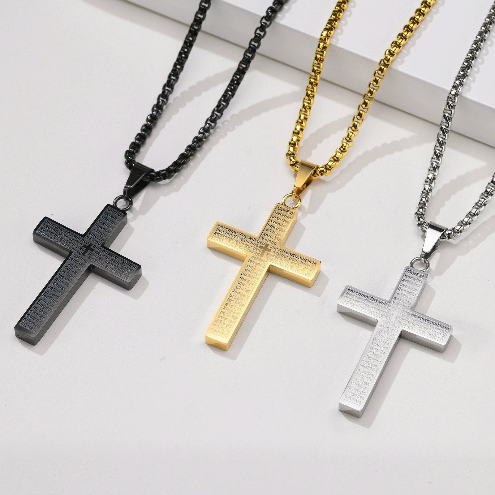 BlessedCharm – Scribble Cross Necklace