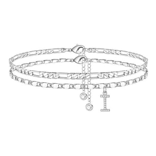 ShineScript – Layered Anklet Bracelets with Letters