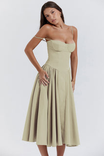 Sleeveless Corset Fit Midi Dress(BUY 2 FREE SHIPPING)