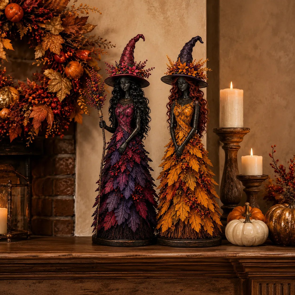 AutumnCharm – Enchanted Witch Figurine