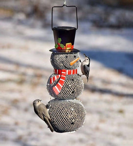 WinterBright Feeder | Solar Snowman Bird Feeder
