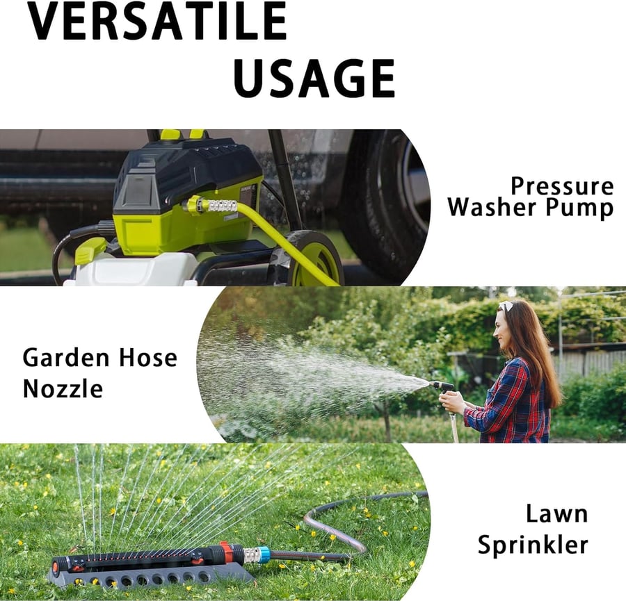 AquaLatch - Heavy-Duty Stainless Steel Garden Hose Connect Set