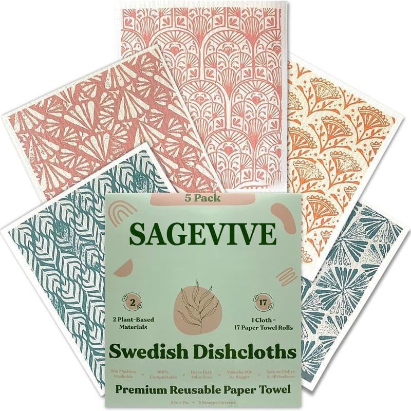 FreshFiber - Ultra-Absorbent Swedish Dishcloth Set