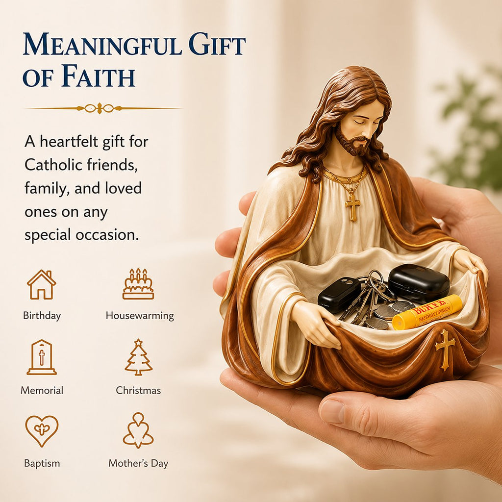 FaithKeeper – Handcrafted Jesus Storage Bowl