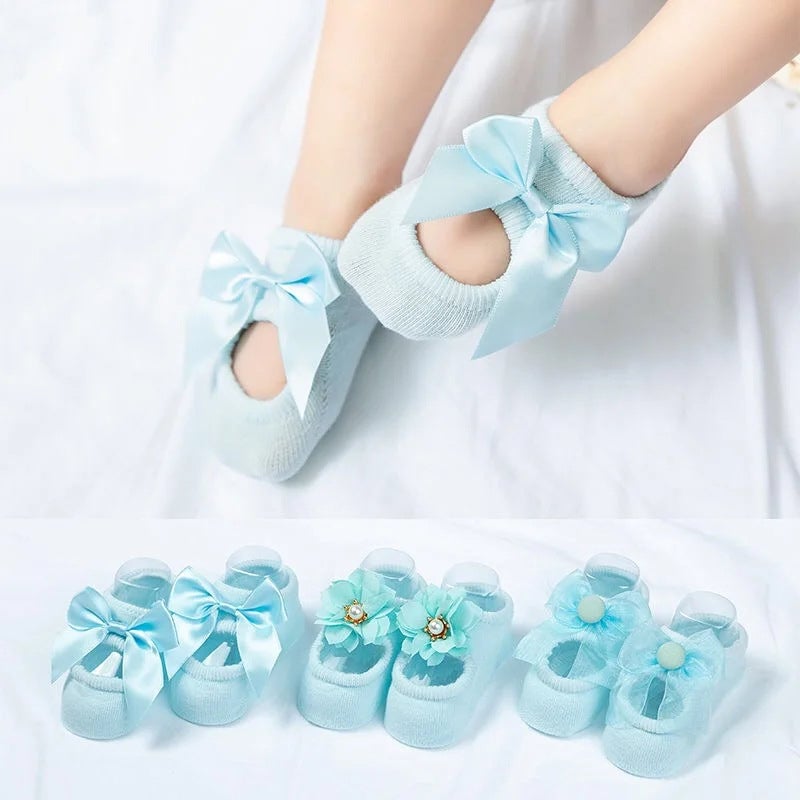 🎉PAY 1 GET 3 PAIRS👼Baby Ballet Socks