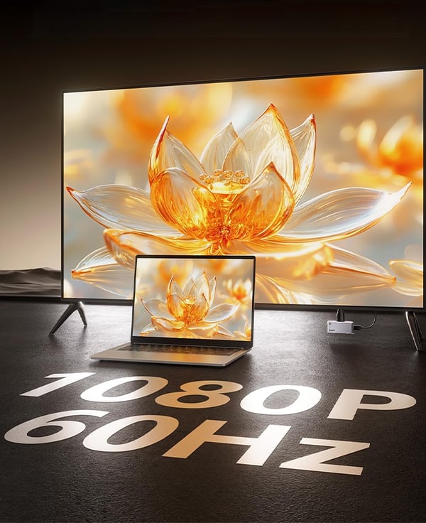 FlexBeam - Compact Wireless HDMI Projector for Movies & Presentations