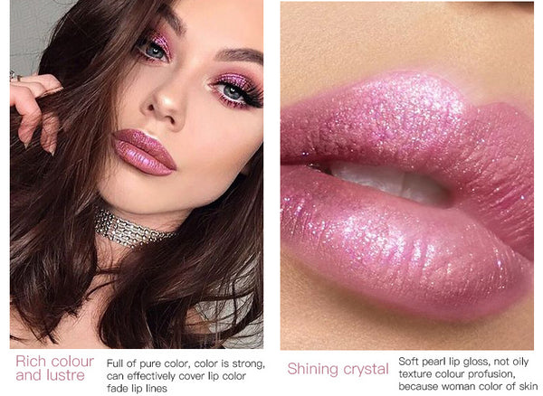 GlamAura – Diamond Matte Shimmer Lipstick