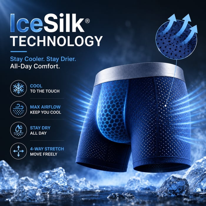 CoolGuard – Premium Ice Silk Leakproof Boxers