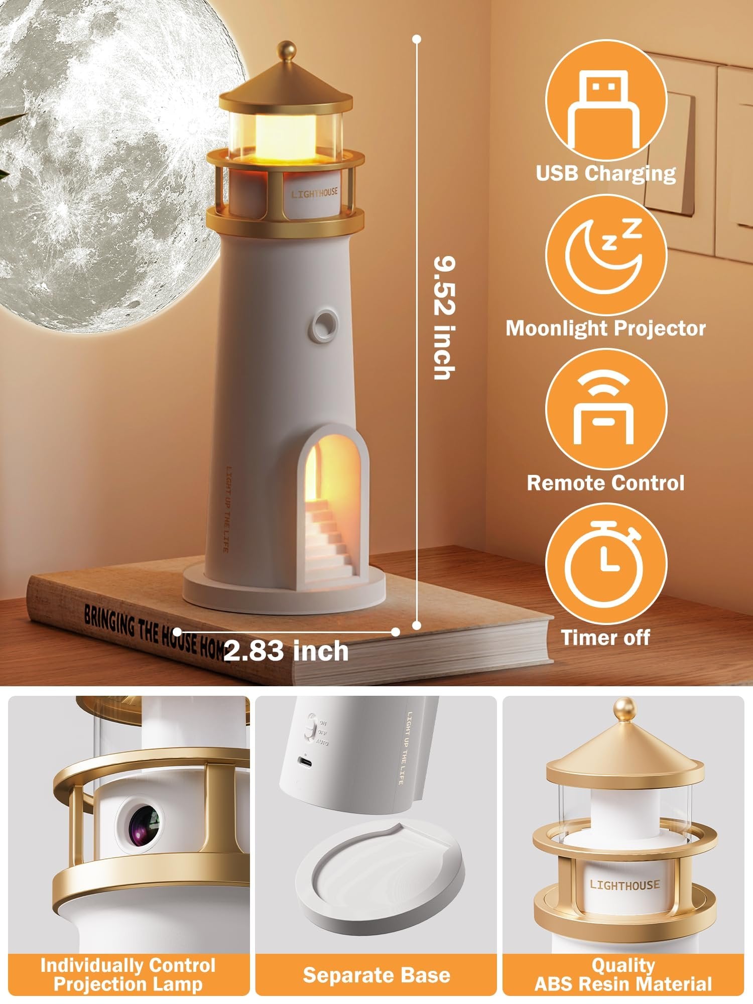 DreamHarbor - Lighthouse Moonlight Lamp