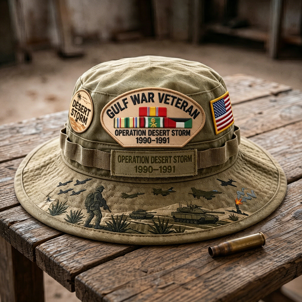 🇺🇸 Last Day Promo: 49% OFF 🎖️ - Gulf War Veteran Desert Storm Tribute Boonie Hat