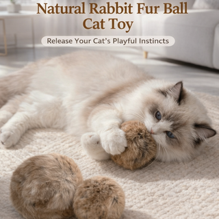 PurrBounce – Soft Fluffy Cat Toy Ball