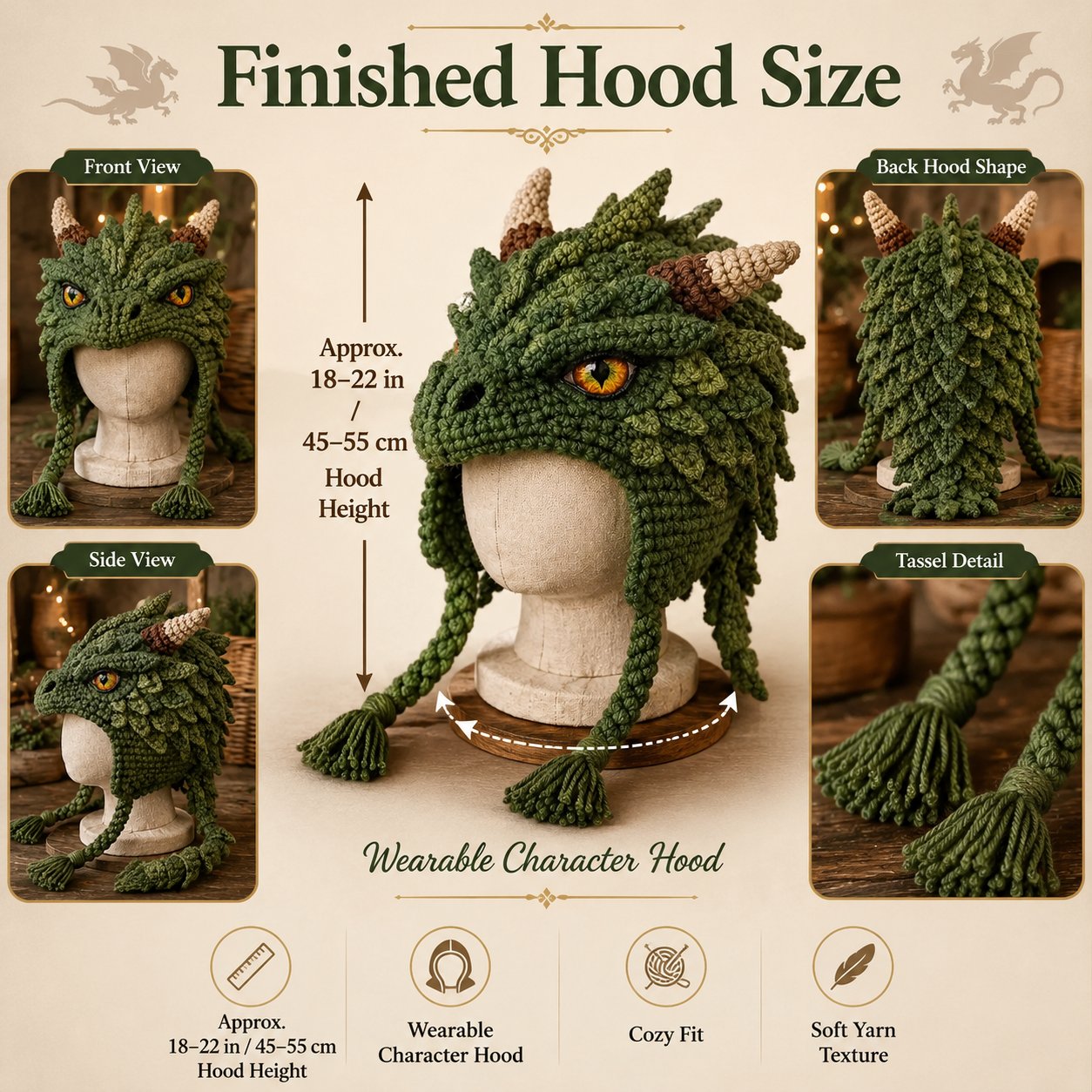 MystiKnit – Fantasy Hood Hat Crochet Kit
