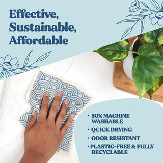 FreshFiber - Ultra-Absorbent Swedish Dishcloth Set