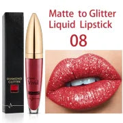 GlamAura – Diamond Matte Shimmer Lipstick