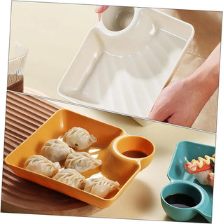 DipEase – Sauce Separated Plate for Mess-Free Eating