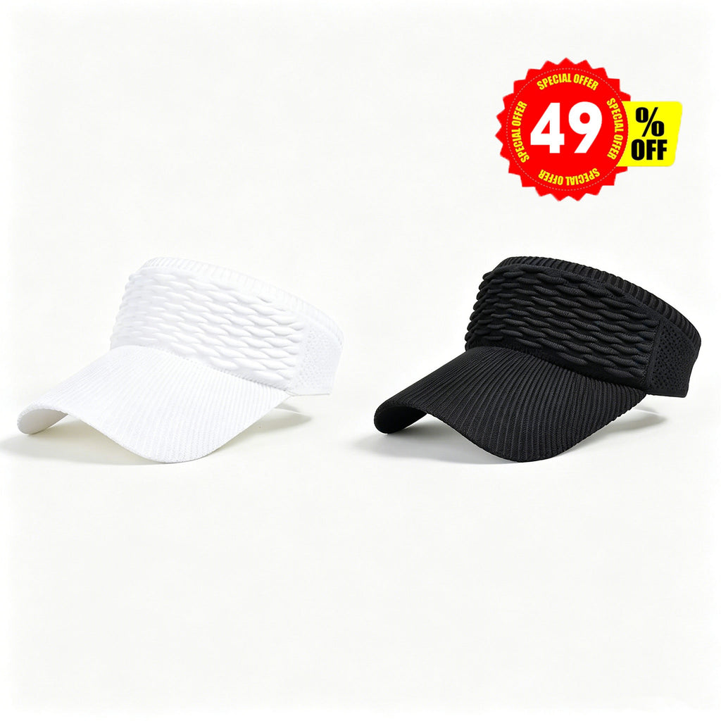 2-Pack Women's High Ponytail Sun Visor Hats