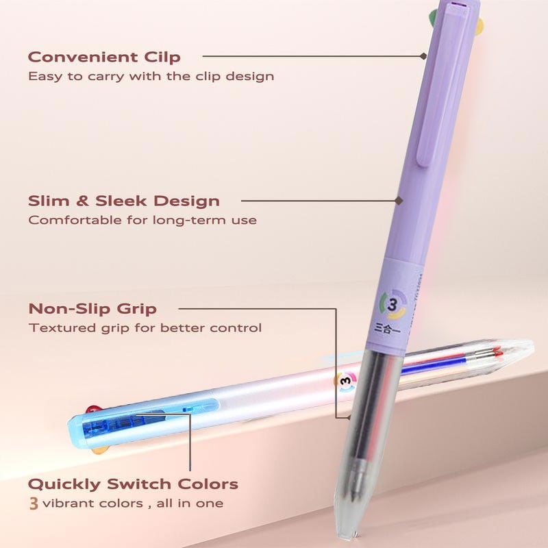 InkFusion – 6 Pack Multicolor Pens with Smooth Ink Flow