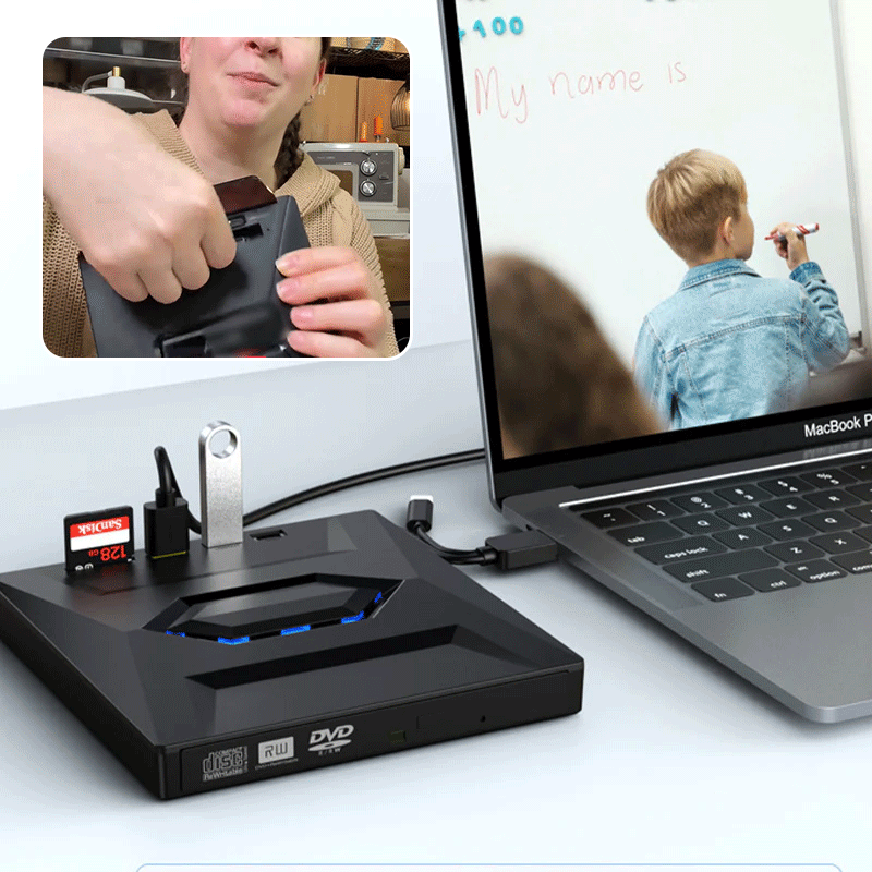 UltraRead | 7-in-1 USB Blu-ray & DVD Player Drive