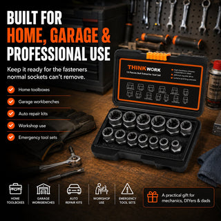GripPower – Multi Size Bolt & Nut Extraction Tool Kit