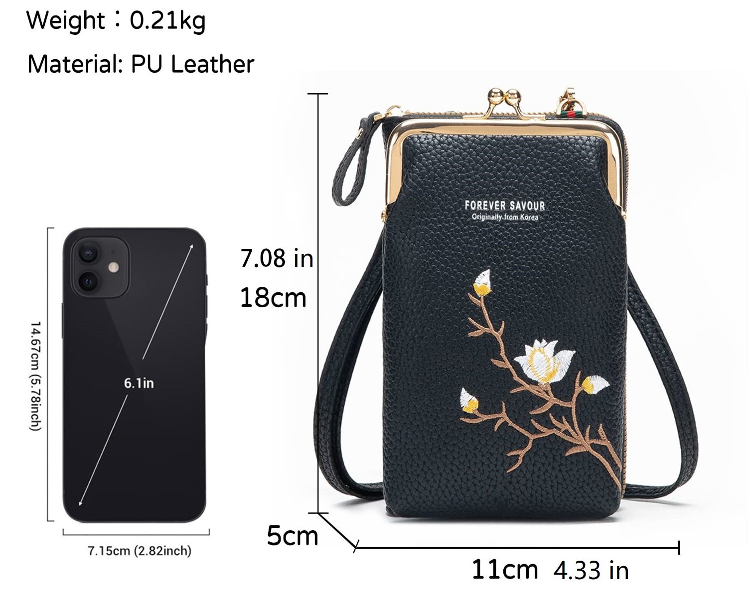 UrbanChic - Women’s Crossbody Wallet & Phone Carrier