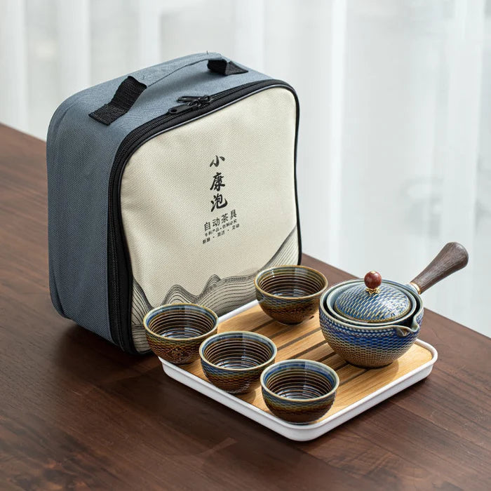 TeaVoyage 360° - The Portable Tea Maker Set with 4 Cups and Travel Bag ...