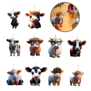 Moo-tiful Cartoon Cow Ornament marnetic