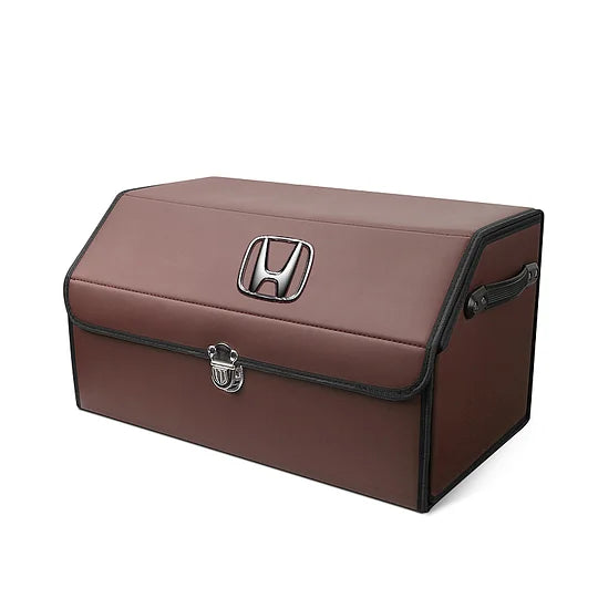 AutoNest - Elegant Leather Trunk Organization System