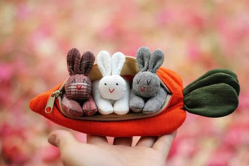 BunnyPeek – Hide & Seek Carrot Pouch