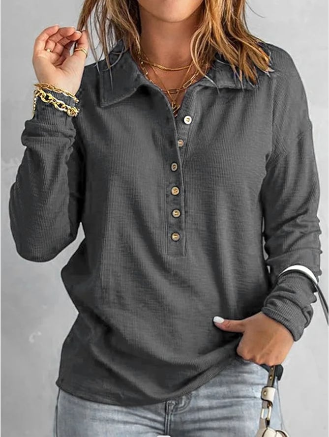CottonEase – Women’s V-Neck Comfort Shirt