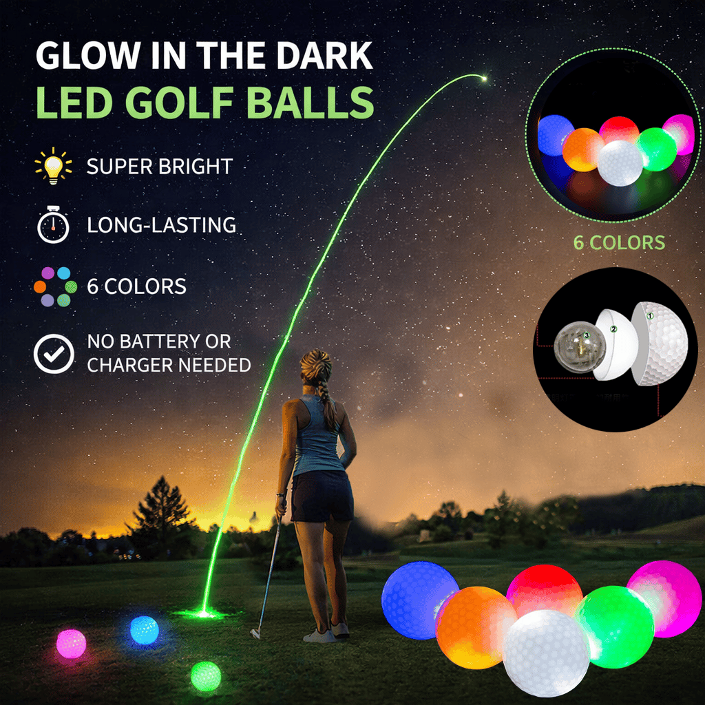 ⛳ Glow-On Impact LED Golf Balls