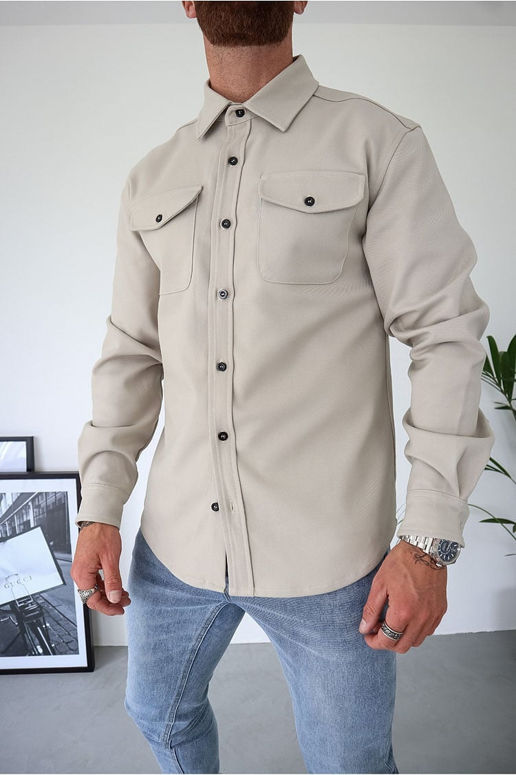 LuxeLayer – Casual Button Down Shirt Jacket