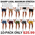 10 pairs of 5-inch slim-fit shorts