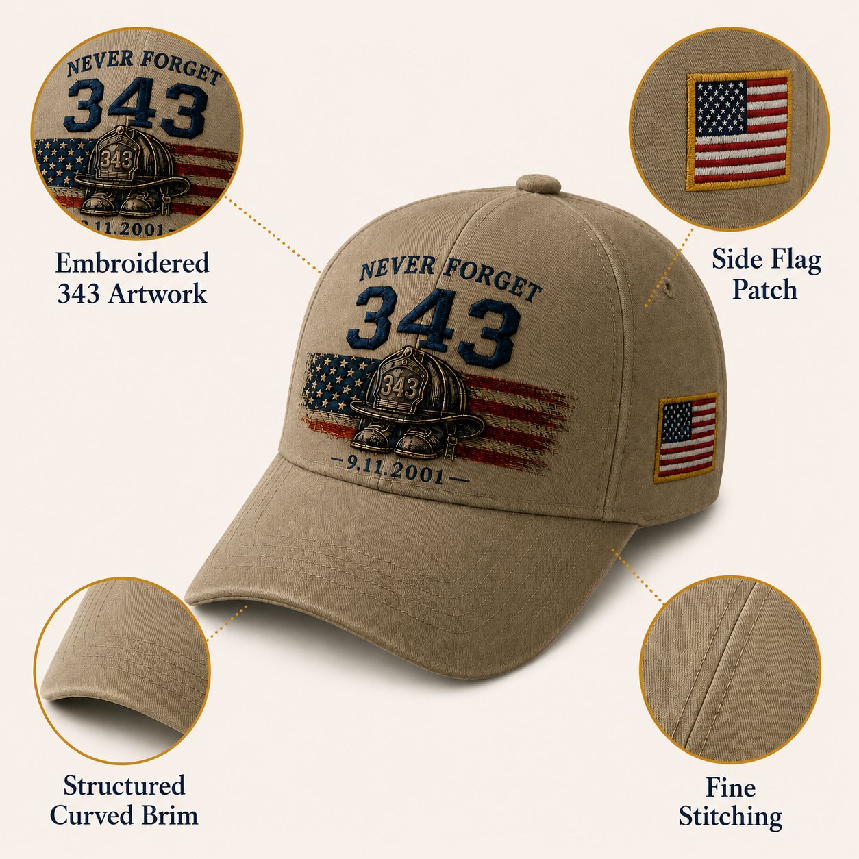 Legacy343 – Never Forget Memorial Cap