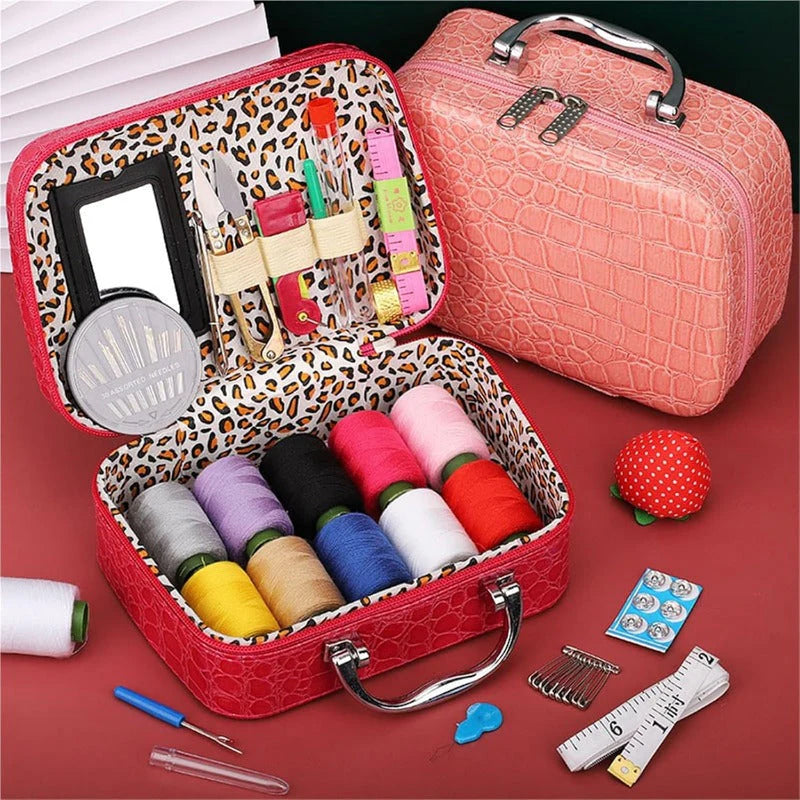 StitchHaven – Portable Sewing Kit in Leather Case