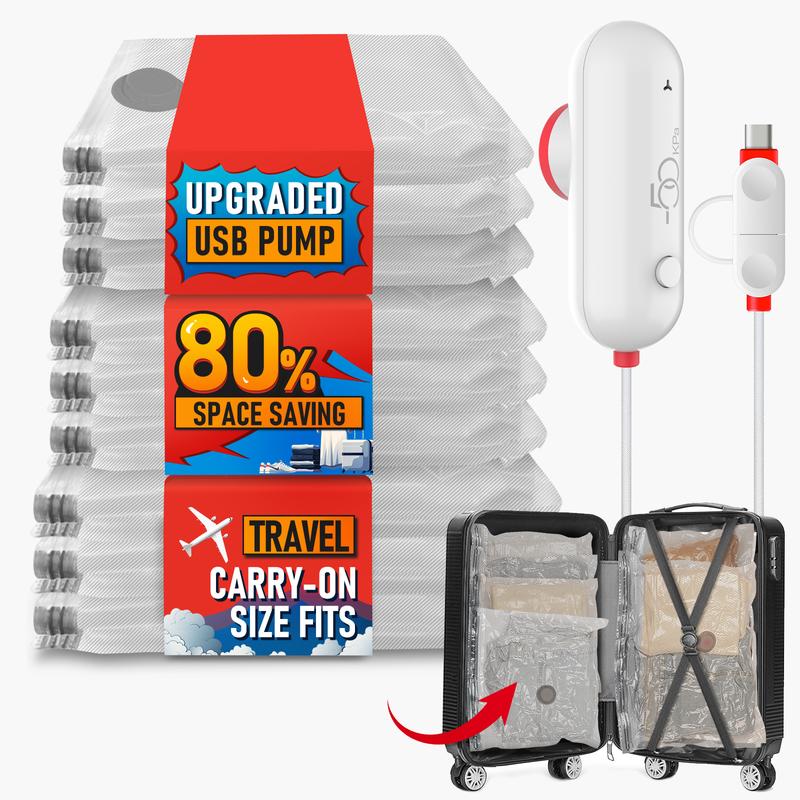 PackEase - Space Saver Vacuum Bags with Electric Pump