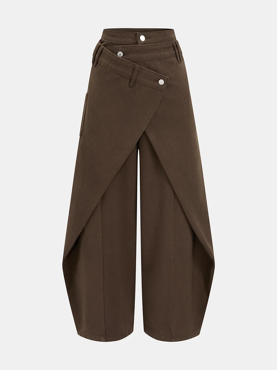 TwistWaist – Cross Front Wide Leg Jeans