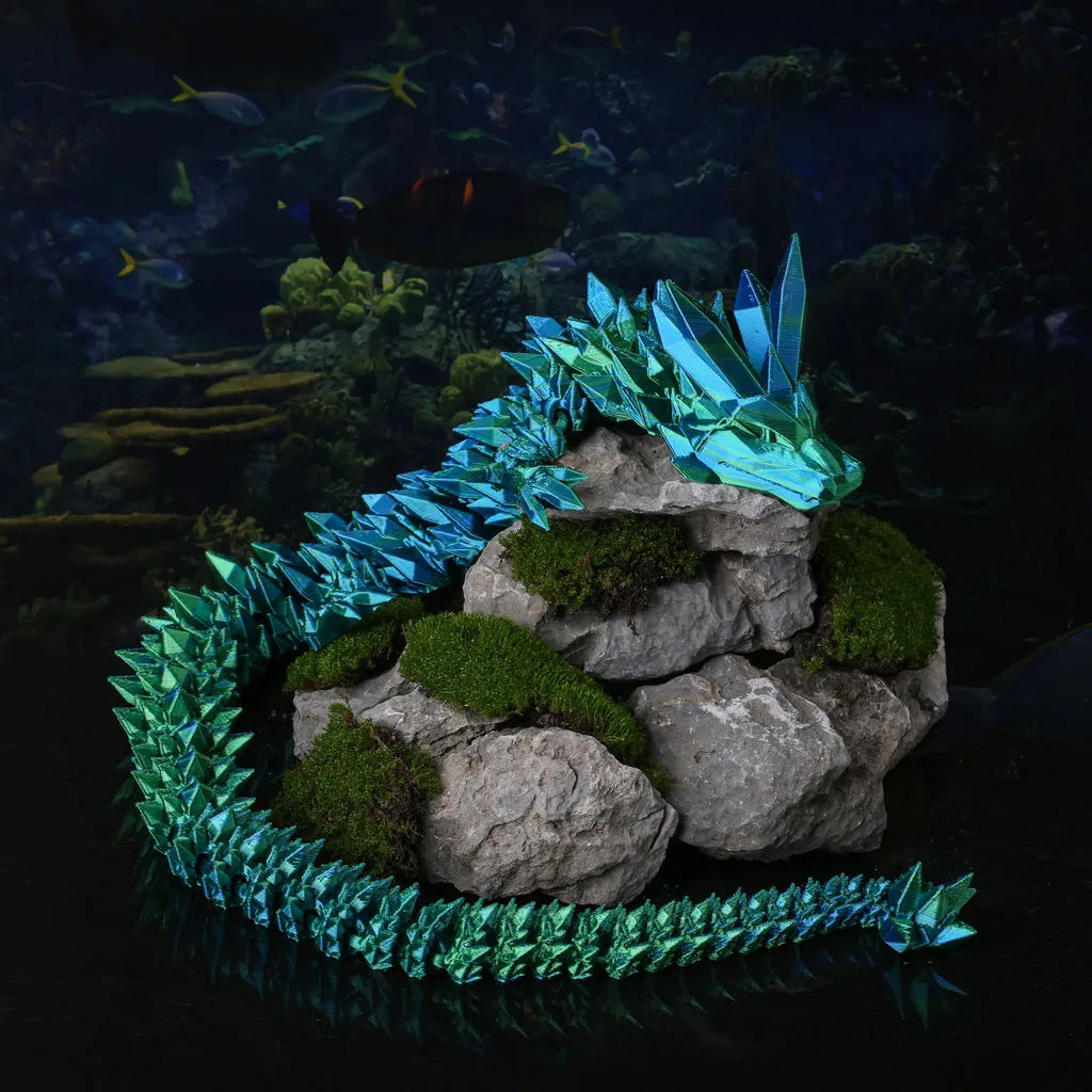 3D Dragonstone Articulated Crystal Serpent marnetic