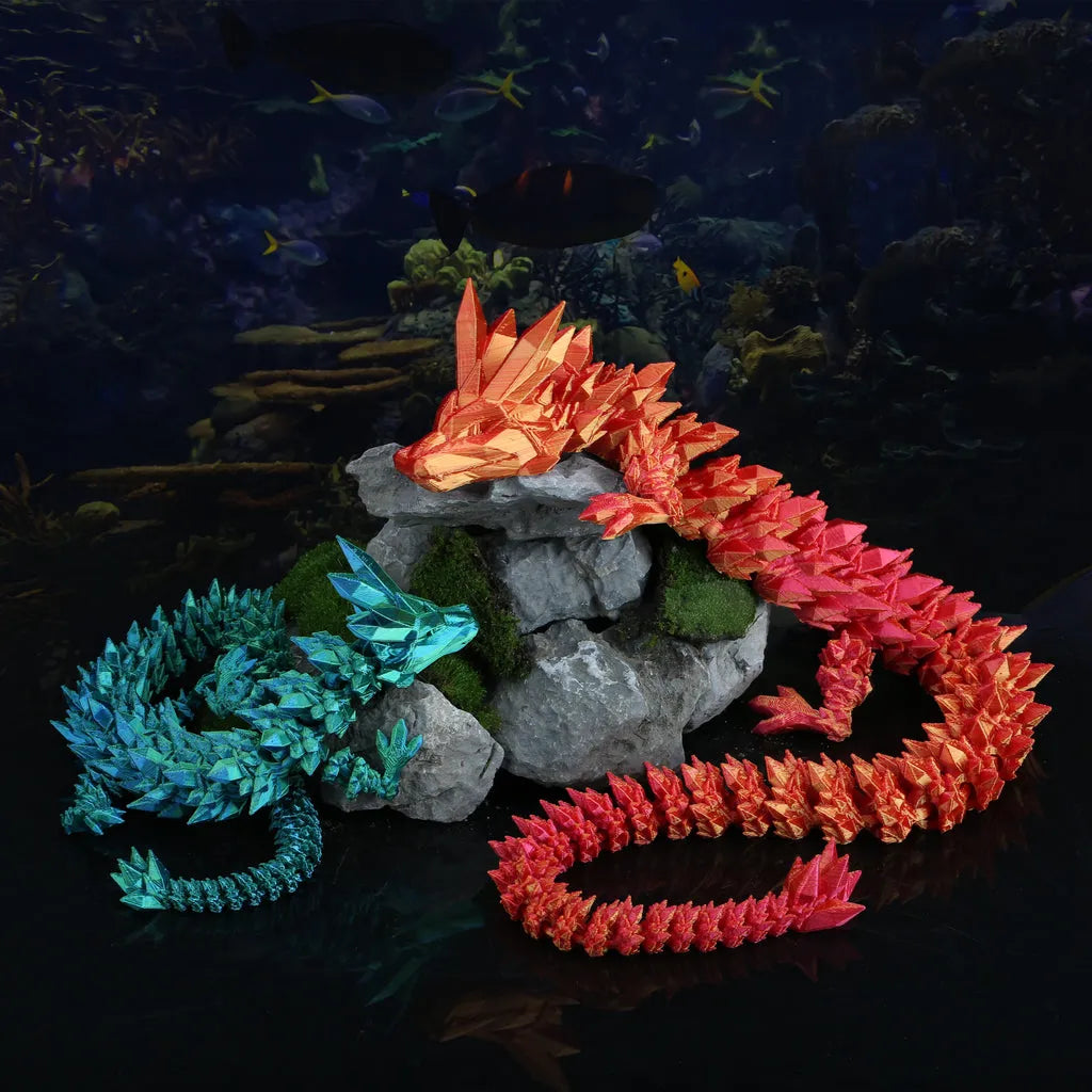 3D Dragonstone Articulated Crystal Serpent marnetic